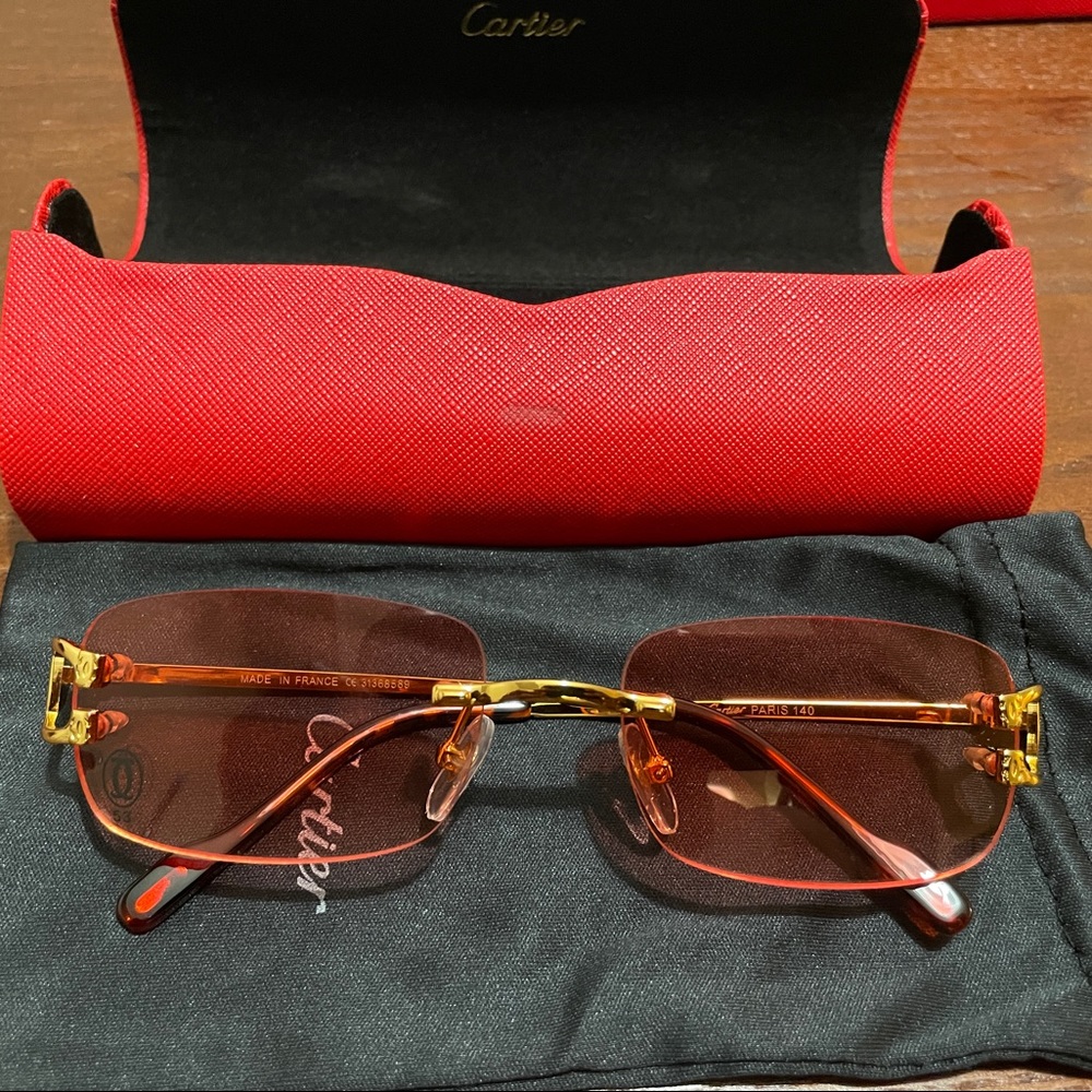 Cartier Men’s Sunglasses Red *Authentic